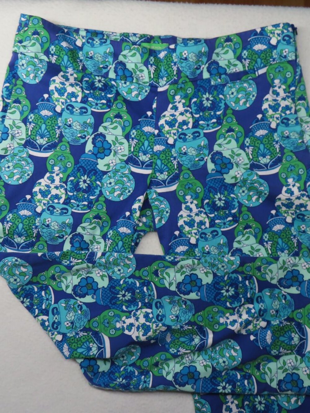 Lilly Pulitzer Palm Beach Fit Capri Pants Ginger Jar Print Size 8 Preppy Beach